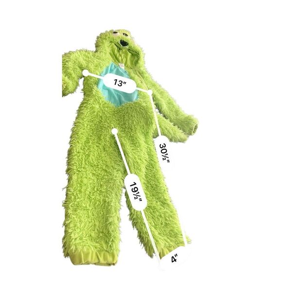 Monster Hooded Jumpsuit Halloween Costume size 4-5T - Picture 5 of 11